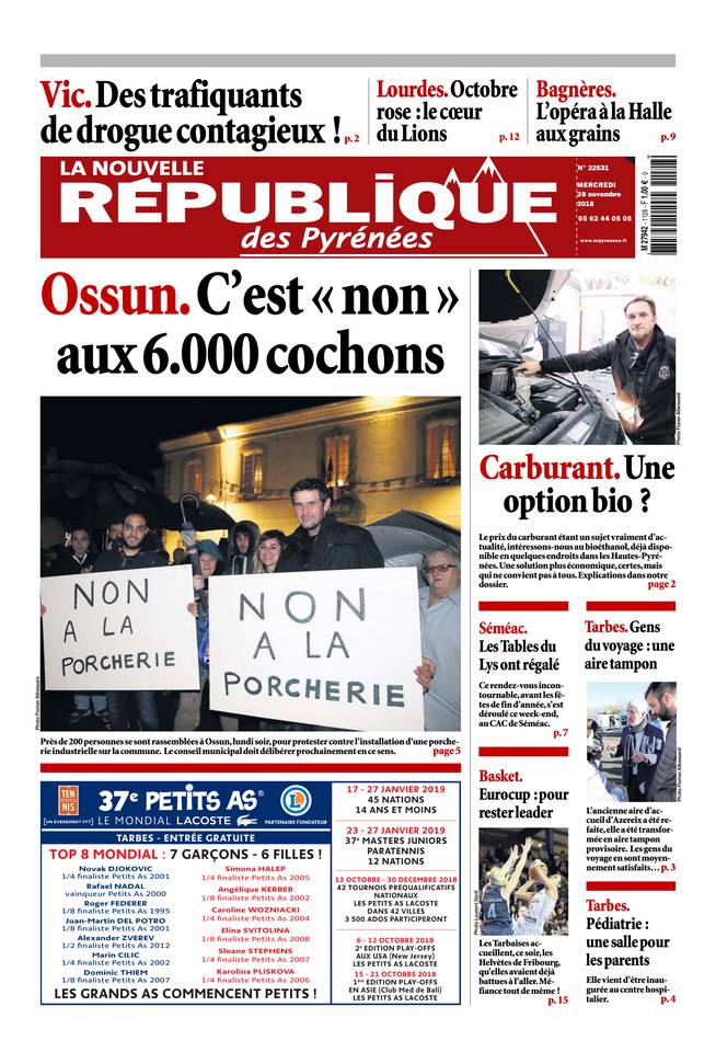 La Nouvelle République des Pyrénées 28 novembre 2018 La Nouvelle République des Pyrénées du 28 novembre 2018 à télécharger sur iPad