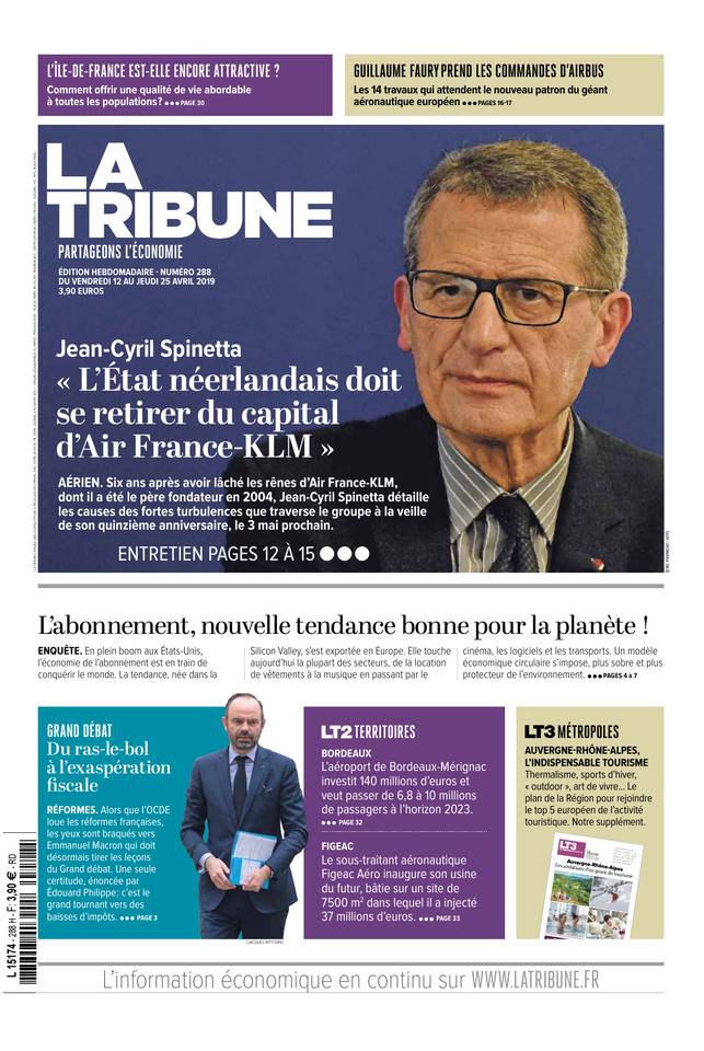 La Tribune Hebdomadaire 12 avril 2019 La Tribune Hebdomadaire du 12 avril 2019 à télécharger sur iPad