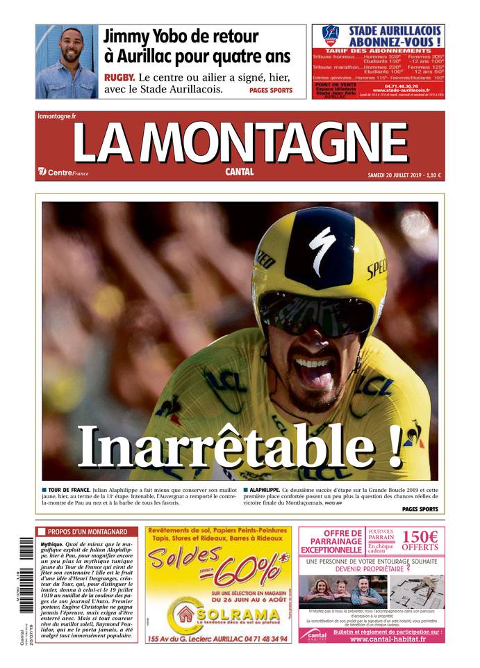 La Montagne 20 juillet 2019 Abonnement La Montagne Pas Cher avec le BOUQUET INFO ePresse.fr