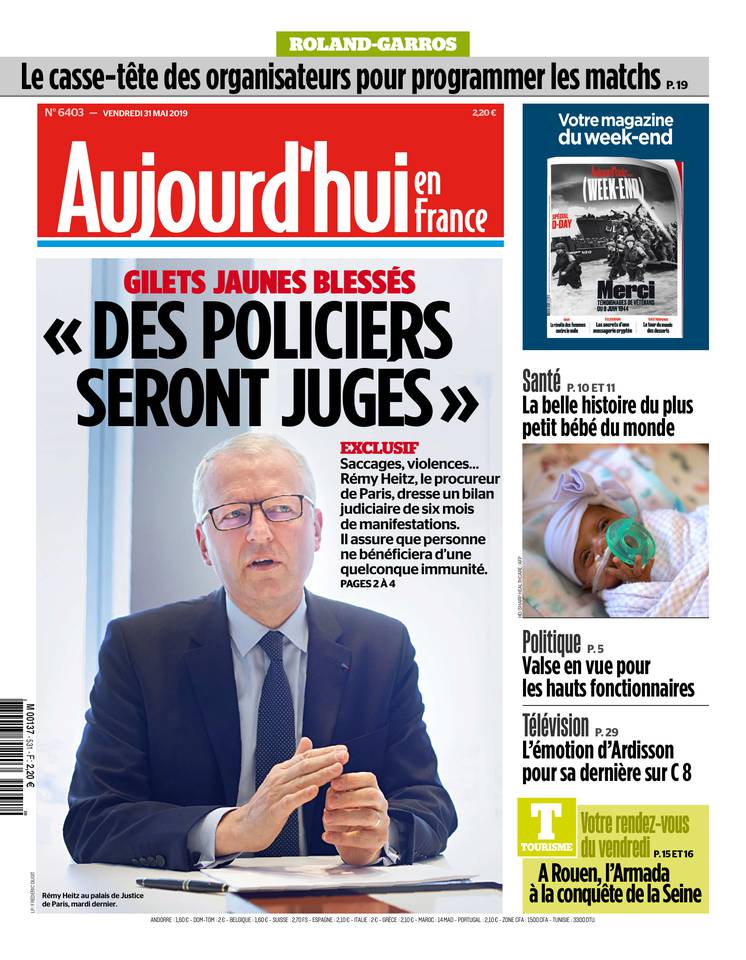 Aujourd'hui en France 31 mai 2019 Aujourd'hui en France du 31 mai 2019 à télécharger sur iPad