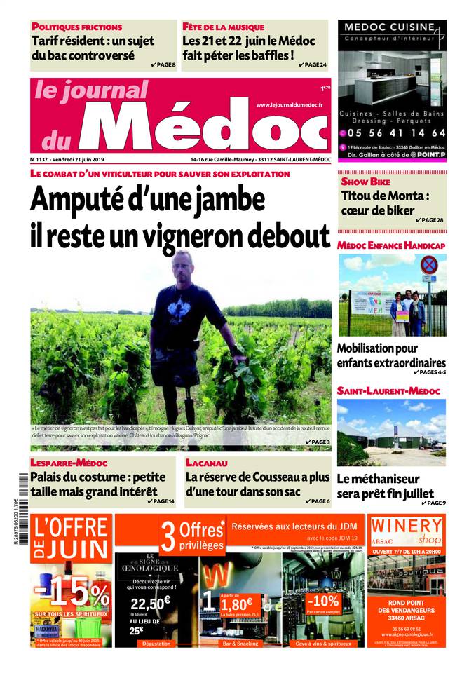 Le Journal du Médoc 20 juin 2019 Abonnement Le Journal du Médoc Pas Cher avec BOUQUET INFO ePresse.fr