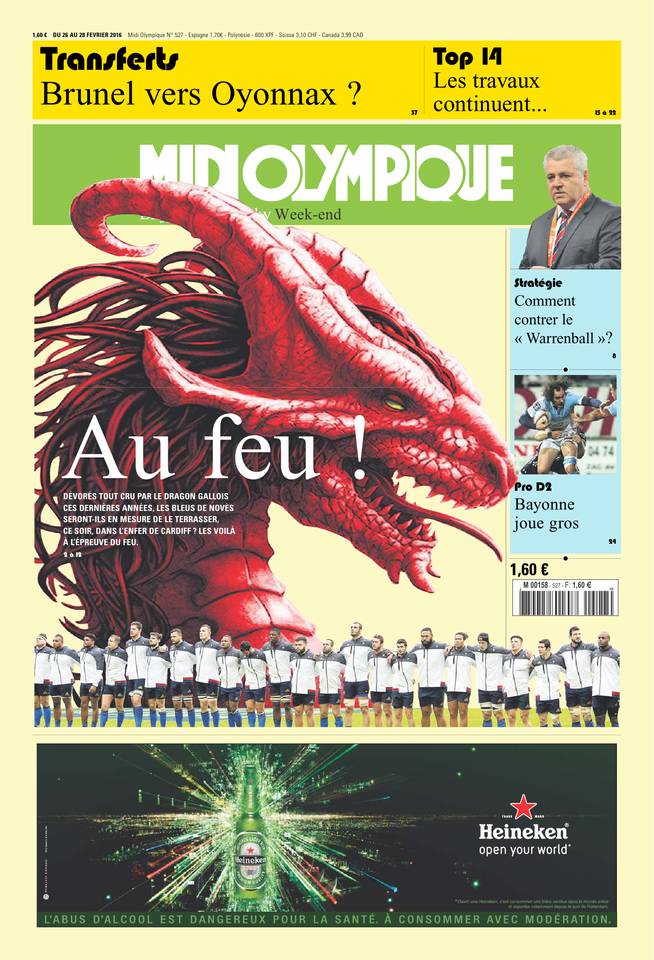Midi Olympique Vert 26 février 2016 Midi Olympique Vert du 26 février 2016 à télécharger sur iPad