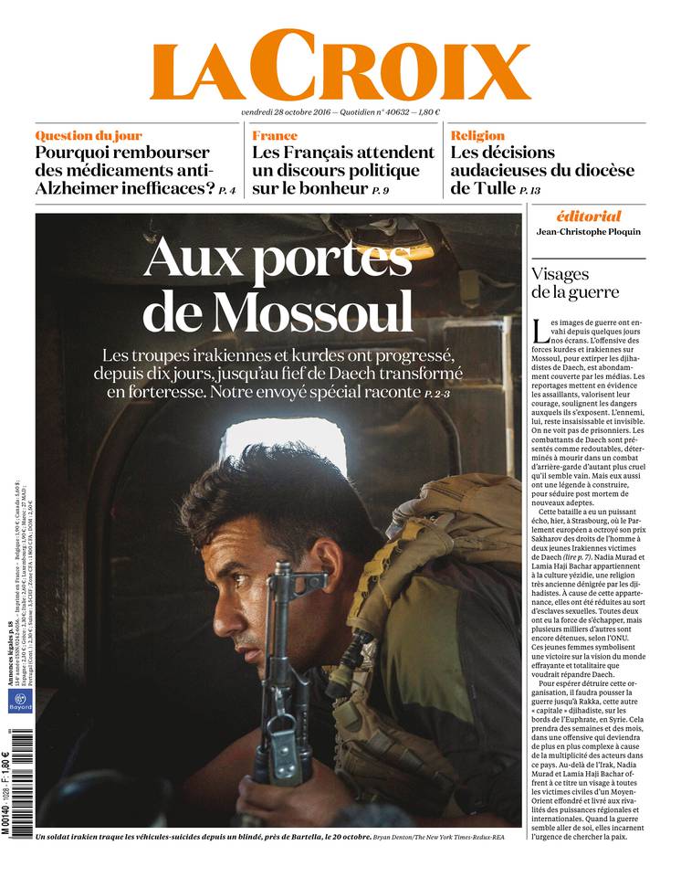 La Croix 28 octobre 2016 La Croix du 28 octobre 2016 à télécharger sur iPad