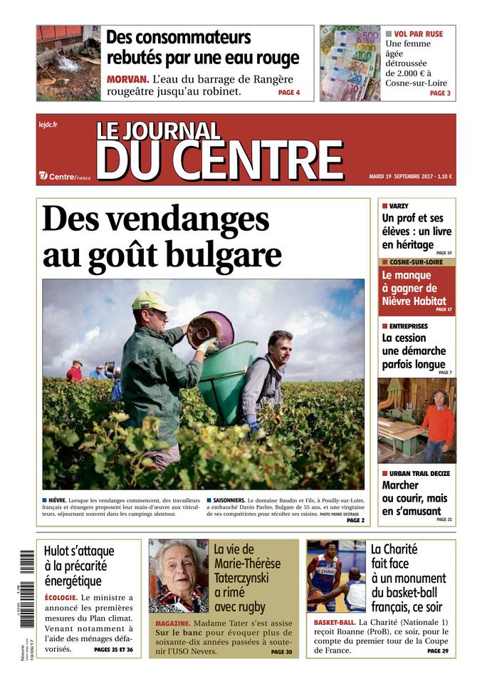 Le Journal du Centre 19 septembre 2017 Abonnement Journal du Centre Pas Cher avec le BOUQUET ePresse.fr
