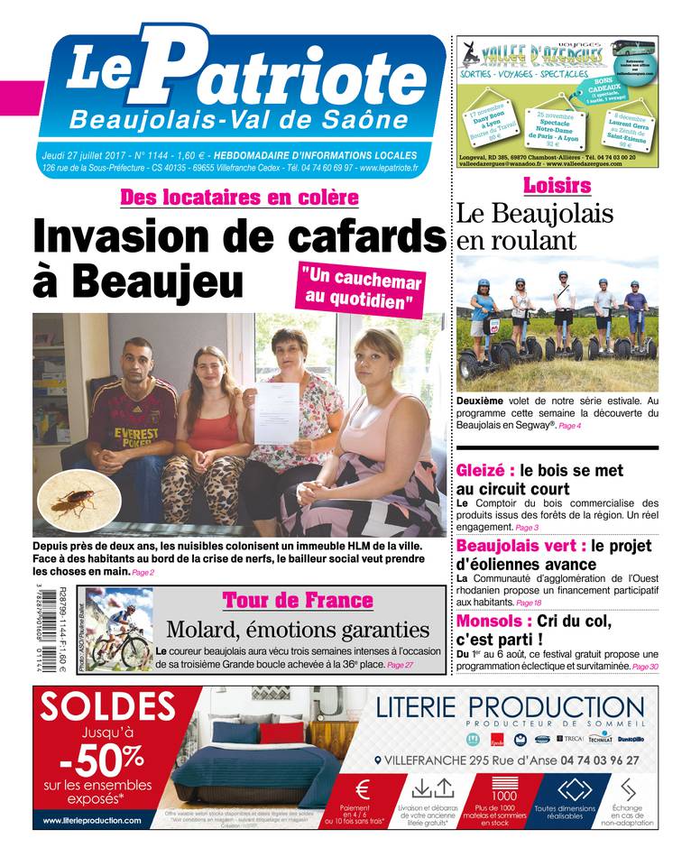 Le Patriote Beaujolais 27 juillet 2017 Le Patriote Beaujolais du 27 juillet 2017 à télécharger sur iPad