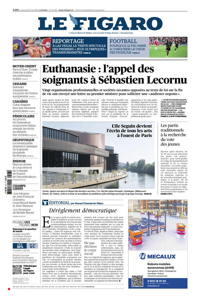 Le Figaro Une du 27 mai 2026