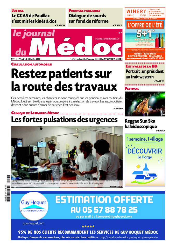 Le Journal du Médoc 18 juillet 2019 Abonnement Le Journal du Médoc Pas Cher avec BOUQUET INFO ePresse.fr