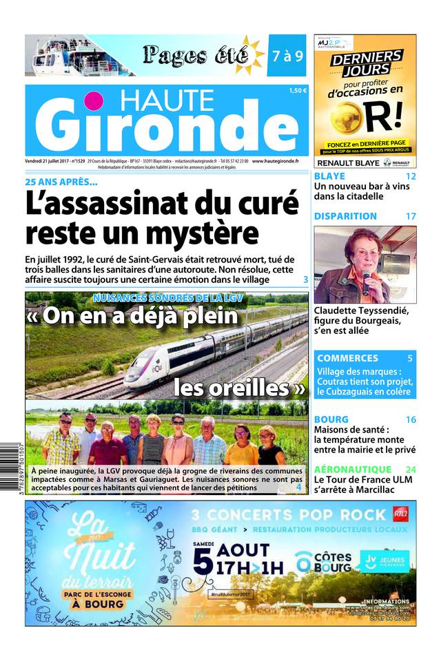 Haute Gironde 21 juillet 2017 Abonnement Haute Gironde Pas Cher avec BOUQUET INFO ePresse.fr