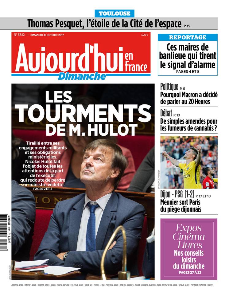 Aujourd'hui en France 15 octobre 2017 Aujourd'hui en France du 15 octobre 2017 à télécharger sur iPad