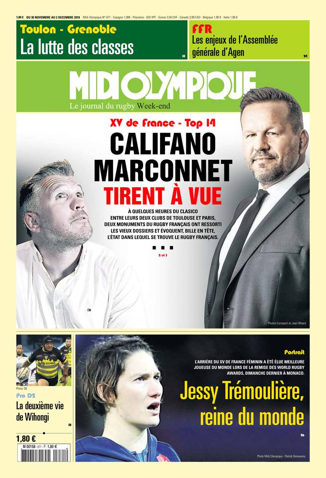 Midi Olympique Vert 30 novembre 2018 Midi Olympique Vert N°671 du 30 novembre 2018 à télécharger sur iPad