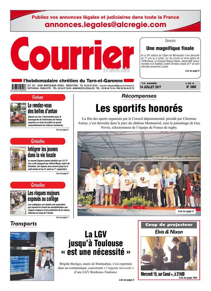 Courrier Français 14 juillet 2017 Courrier Français du 14 juillet 2017 à télécharger sur iPad