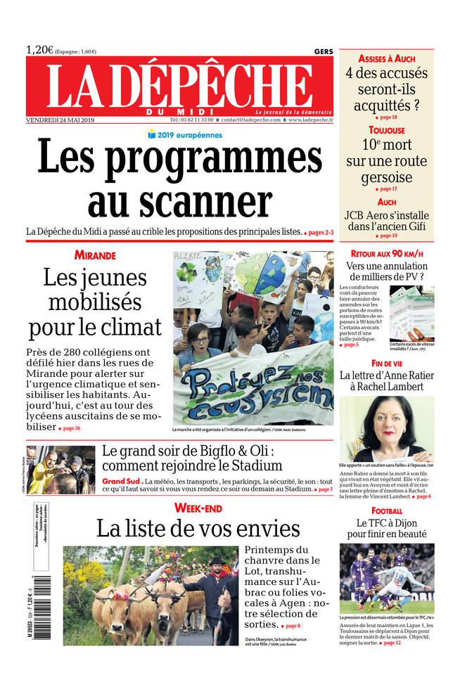 La Dépêche du Midi 24 mai 2019 Abonnement à La Dépêche du Midi Pas Cher avec le BOUQUET ePresse.fr
