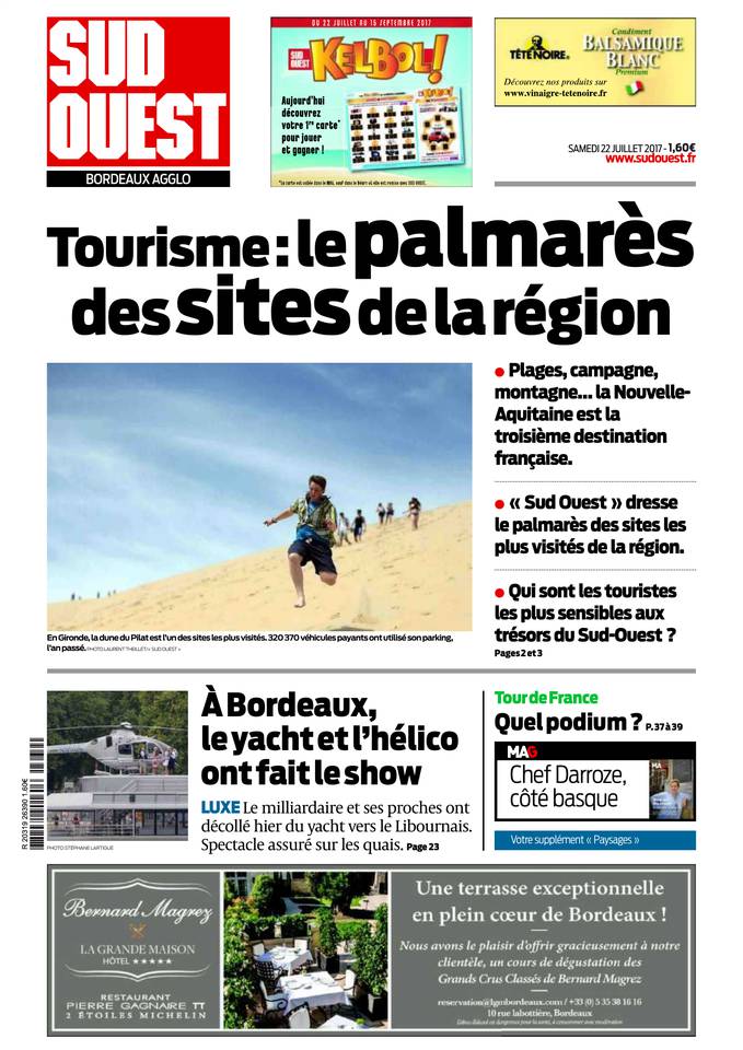Sud Ouest 22 juillet 2017 Abonnement Sud Ouest Pas Cher avec BOUQUET INFO ePresse.fr