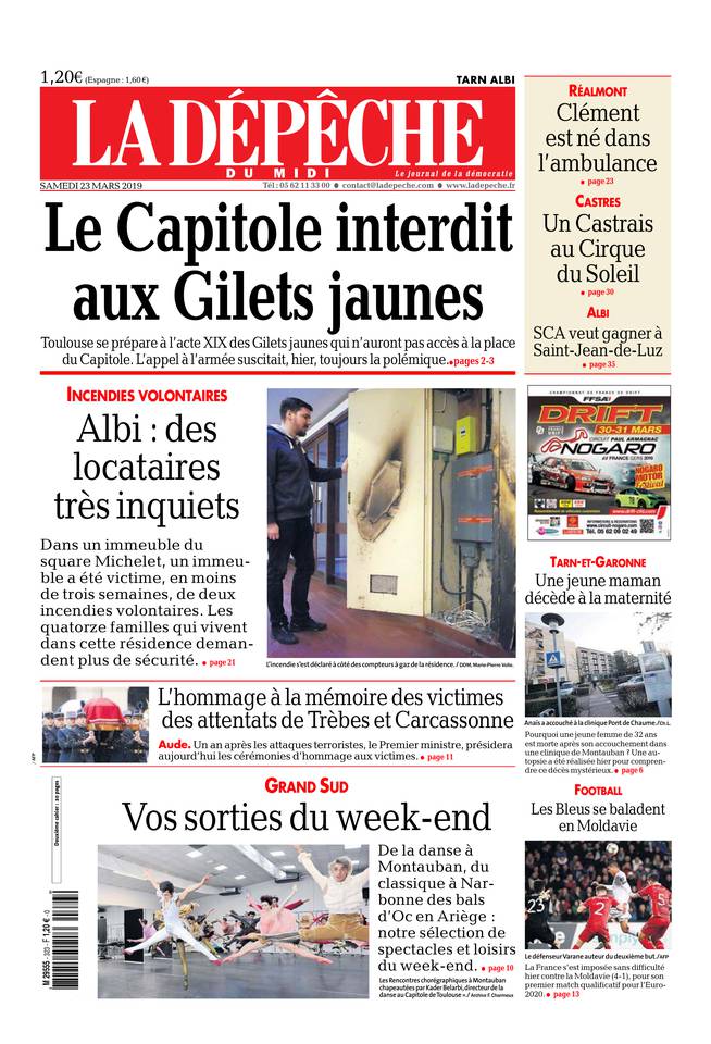 La Dépêche du Midi 23 mars 2019 Abonnement à La Dépêche du Midi Pas Cher avec le BOUQUET ePresse.fr