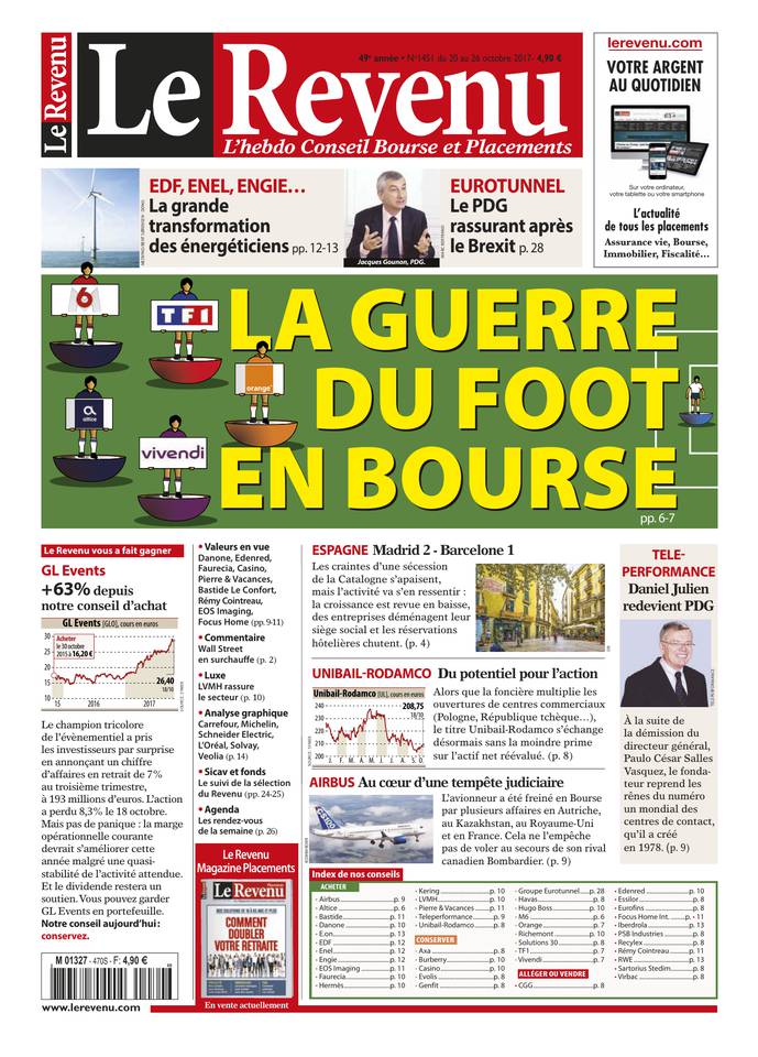 Le Revenu 19 octobre 2017 Abonnement Le Revenu Pas Cher avec le BOUQUET À LA CARTE ePresse.fr