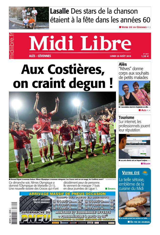 Midi Libre 20 août 2018 Abonnement à Midi Libre Pas Cher avec le BOUQUET INFO ePresse.fr