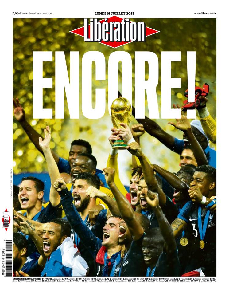 Libération 16 juillet 2018 Libération du 16 juillet 2018 à télécharger sur iPad