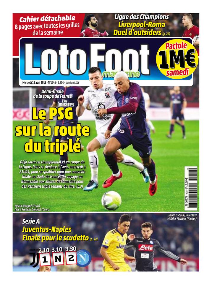 Loto Foot Magazine 18 avril 2018 Abonnement Loto Foot Mag Pas Cher avec le BOUQUET ePresse.fr