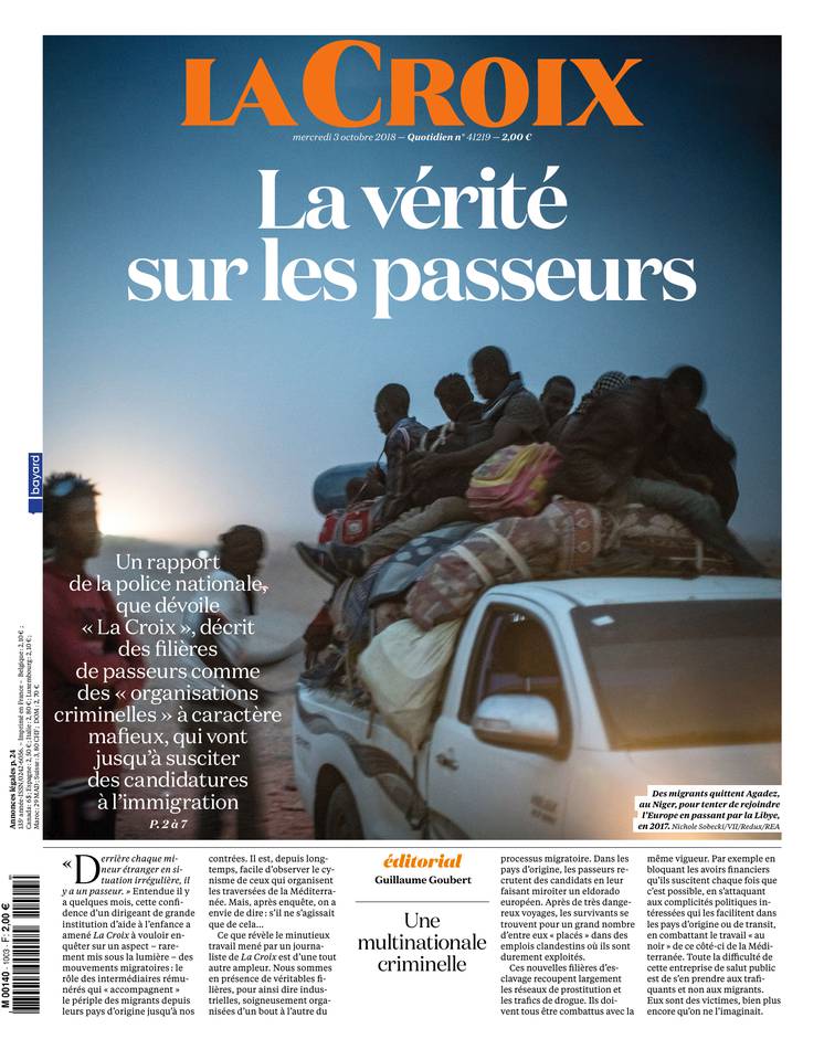 La Croix 03 octobre 2018 La Croix du 03 octobre 2018 à télécharger sur iPad