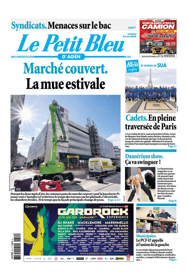 Le Petit Bleu d'Agen 14 juin 2019 Le Petit Bleu d'Agen du 14 juin 2019 à télécharger sur iPad