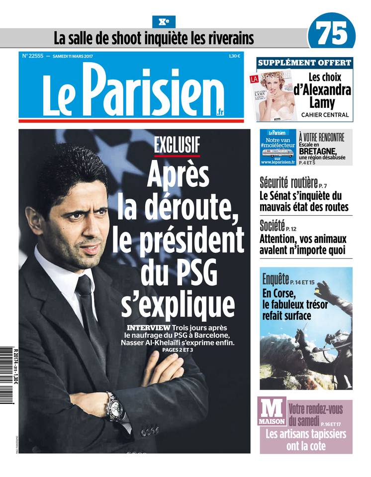 Le Parisien 11 mars 2017 Le Parisien du 11 mars 2017 à télécharger sur iPad
