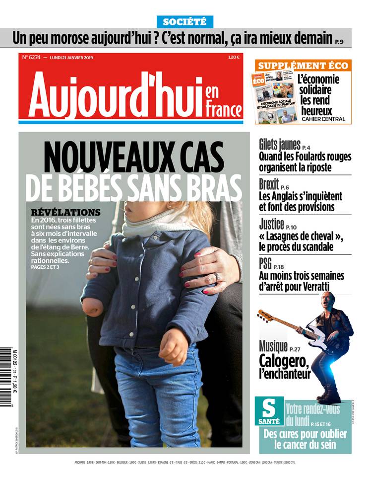 Aujourd'hui en France 21 janvier 2019 Aujourd'hui en France du 21 janvier 2019 à télécharger sur iPad