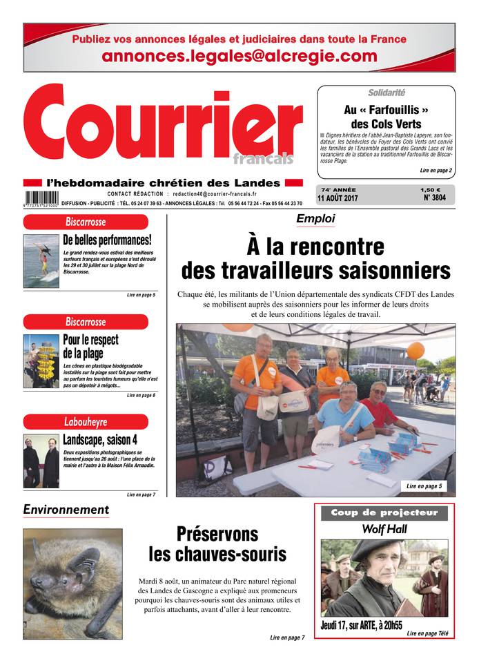 Courrier Français 11 août 2017 Courrier Français du 11 août 2017 à télécharger sur iPad