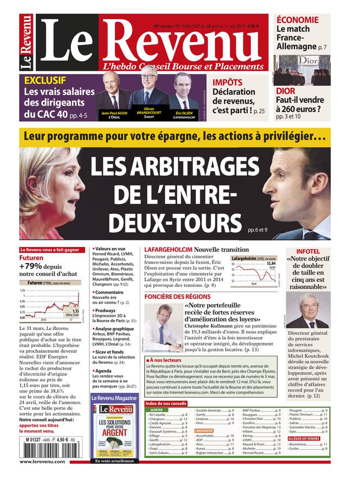 Le Revenu 27 avril 2017 Le Revenu N°1426 du 27 avril 2017 à télécharger sur iPad