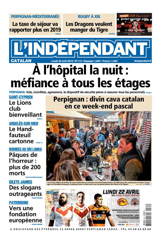 L'Indépendant 22 avril 2019 Abonnement L’Indépendant Pas Cher avec BOUQUET INFO ePresse.fr