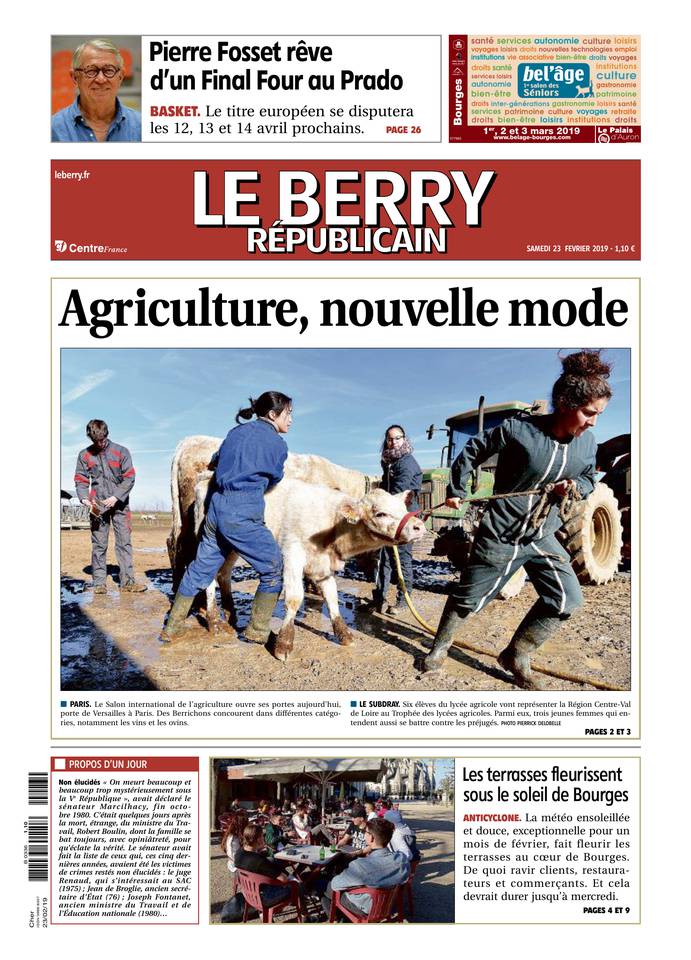 Le Berry Républicain 23 février 2019 Abonnement Berry Républicain Pas Cher avec le BOUQUET ePresse.fr