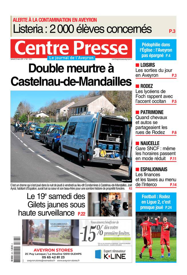 Centre Presse Aveyron 23 mars 2019 Abonnement Centre Presse Aveyron Pas Cher avec BOUQUET ePresse.fr