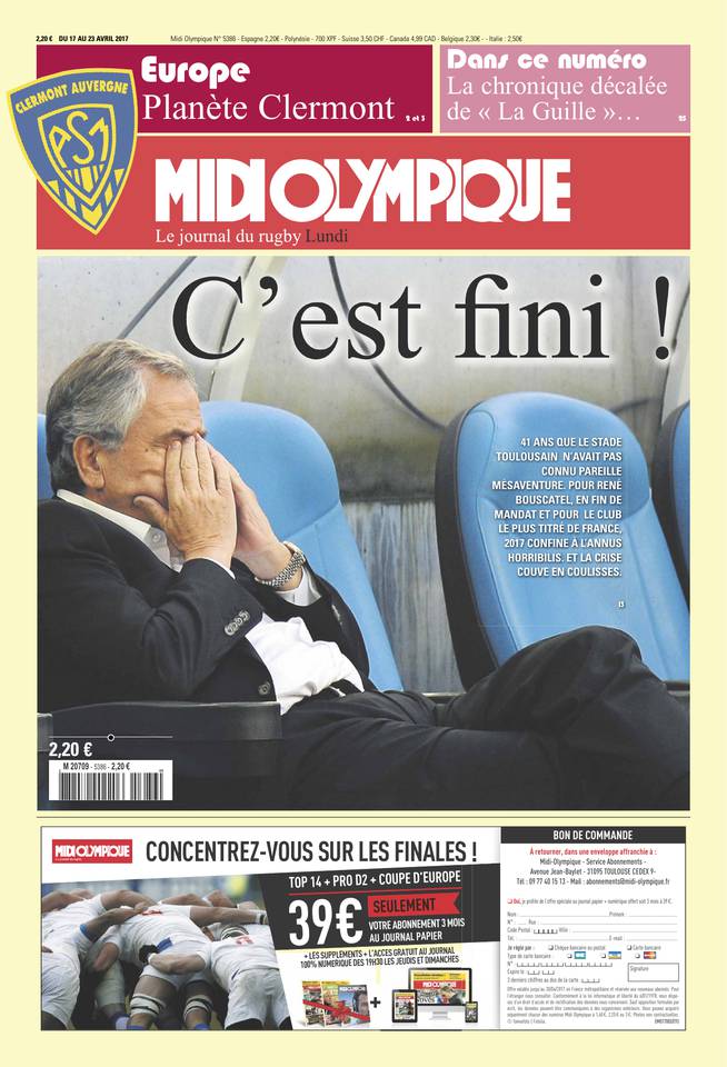 Midi Olympique Rouge 17 avril 2017 Midi Olympique Rouge du 17 avril 2017 à télécharger sur iPad
