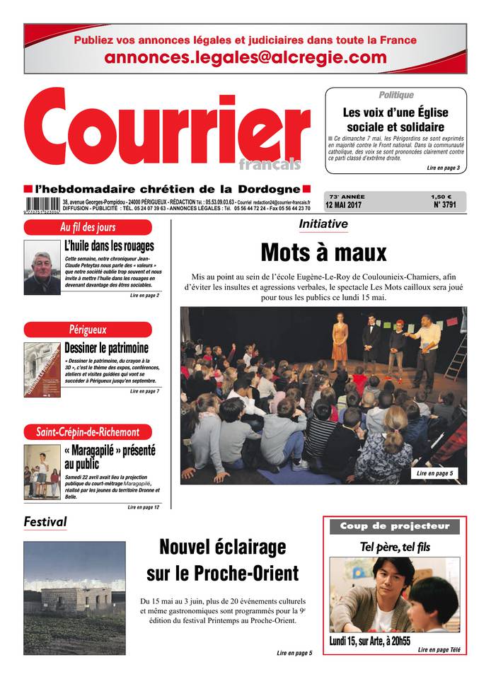 Courrier Français 12 mai 2017 Courrier Français du 12 mai 2017 à télécharger sur iPad