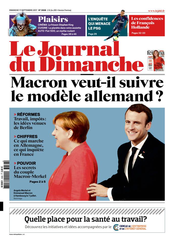 Le Journal du Dimanche 17 septembre 2017 Abonnement Journal du Dimanche Pas Cher avec le BOUQUET ePresse.fr