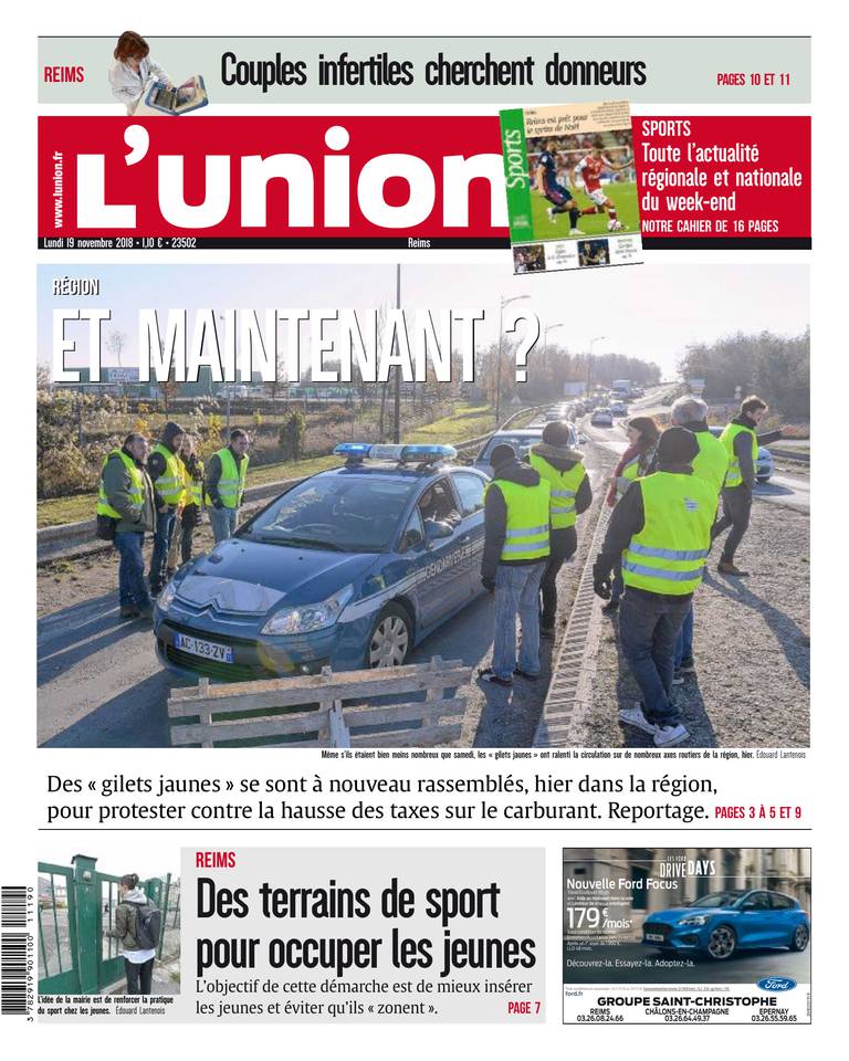 L'Union Ardennes 19 novembre 2018 L'Union Ardennes du 19 novembre 2018 à télécharger sur iPad