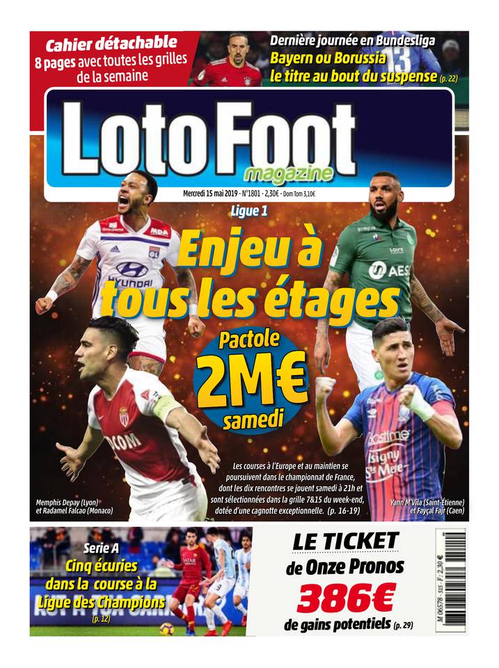 Loto Foot Magazine 15 mai 2019 Abonnement Loto Foot Mag Pas Cher avec le BOUQUET ePresse.fr