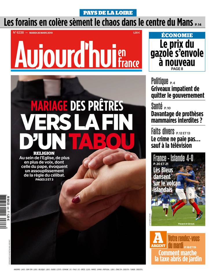 Aujourd'hui en France 26 mars 2019 Aujourd'hui en France du 26 mars 2019 à télécharger sur iPad