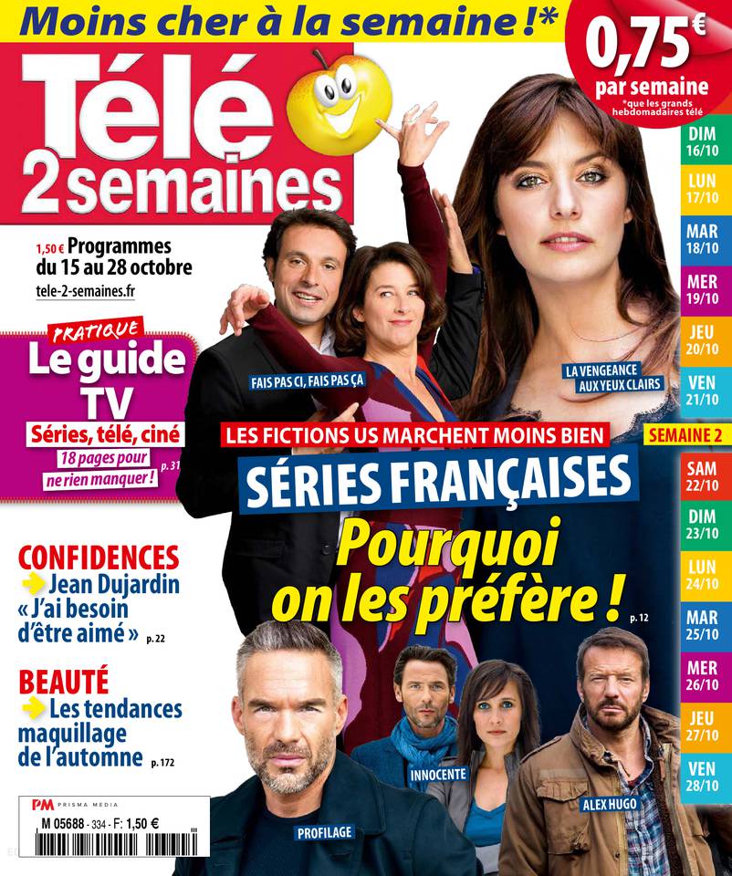 Télé 2 Semaines 10 octobre 2016 Télé 2 Semaines N°334 du 10 octobre 2016 à télécharger sur iPad