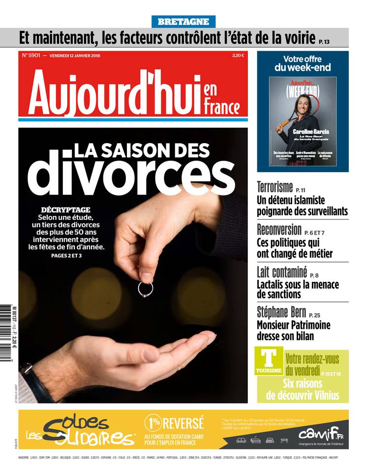 Aujourd'hui en France 12 janvier 2018 Aujourd'hui en France du 12 janvier 2018 à télécharger sur iPad