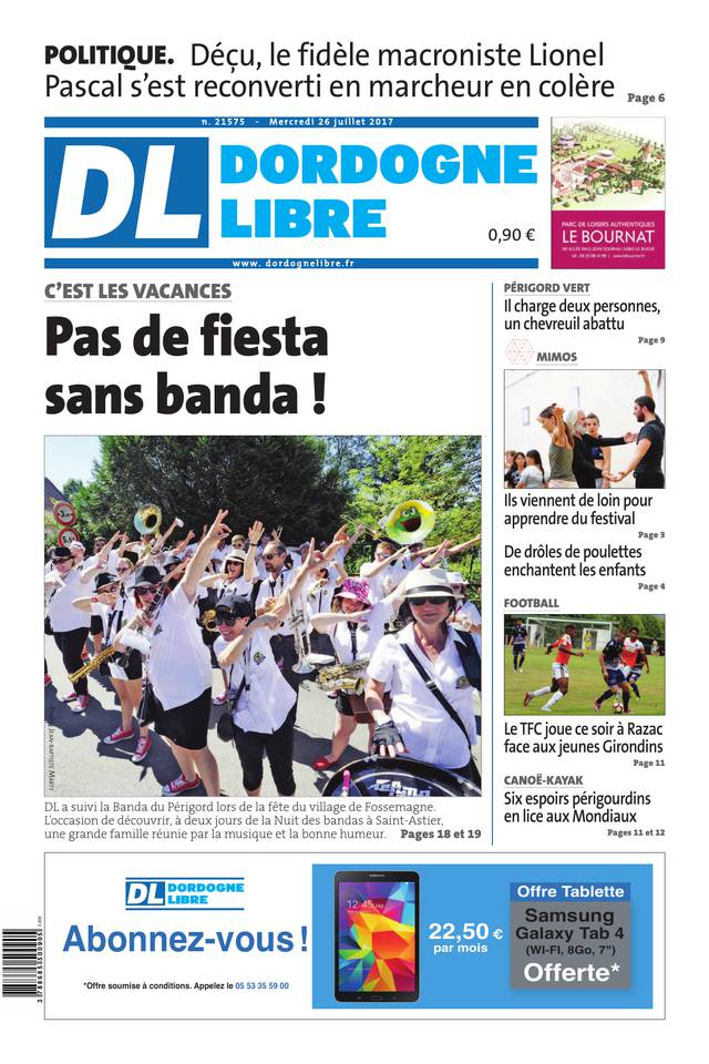La Dordogne Libre 26 juillet 2017 Abonnement La Dordogne Libre Pas Cher avec BOUQUET INFO ePresse.fr
