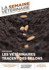 Couverture du dernier numero de La Semaine Vétérinaire