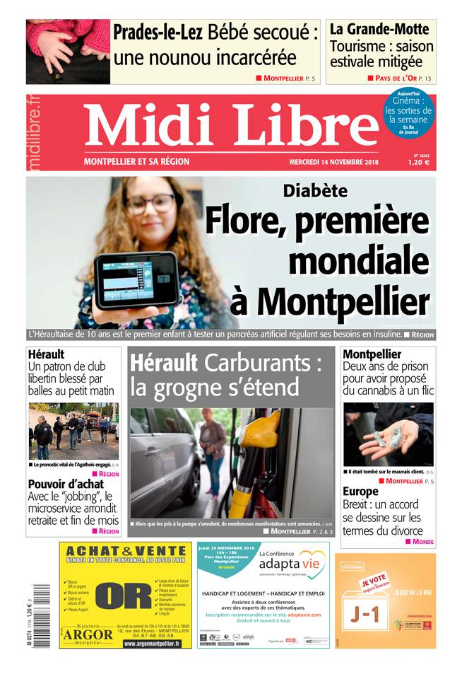 Midi Libre 14 novembre 2018 Midi Libre du 14 novembre 2018 à télécharger sur iPad