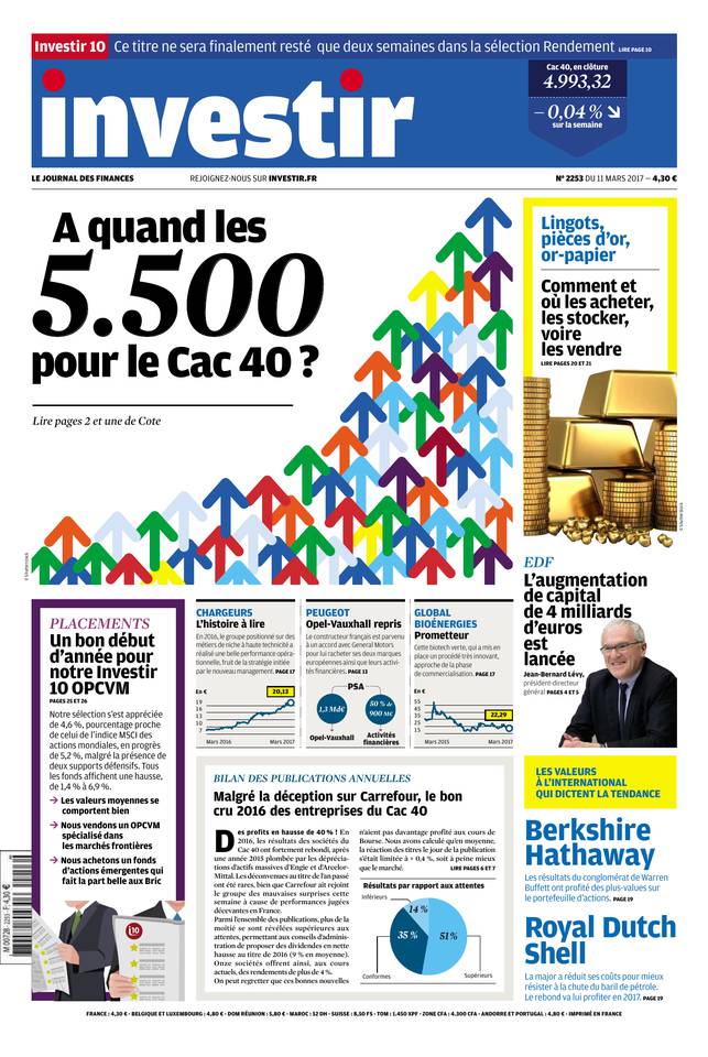 Investir 11 mars 2017 Investir N°2253 du 11 mars 2017 à télécharger sur iPad