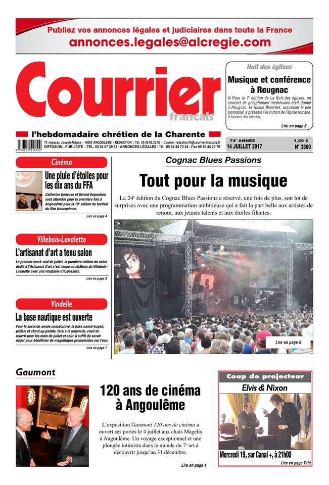 Courrier Français 14 juillet 2017 Courrier Français du 14 juillet 2017 à télécharger sur iPad
