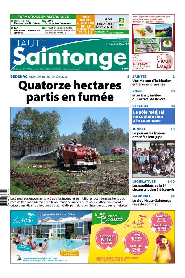 Haute Saintonge 26 mai 2017 Haute Saintonge du 26 mai 2017 à télécharger sur iPad