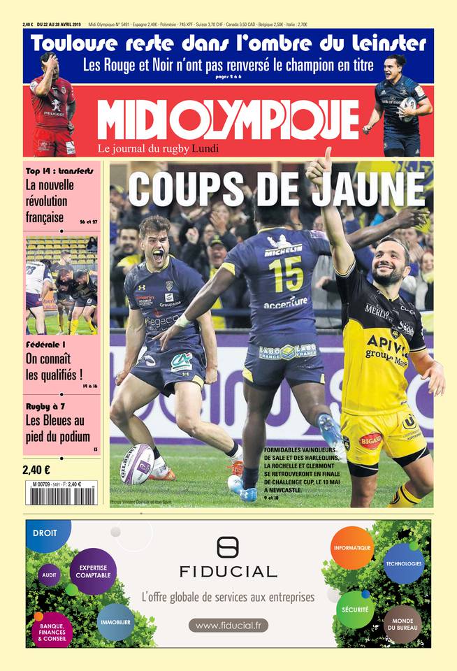 Midi Olympique Rouge 22 avril 2019 Midi Olympique Rouge N°5451 du 22 avril 2019 à télécharger sur iPad