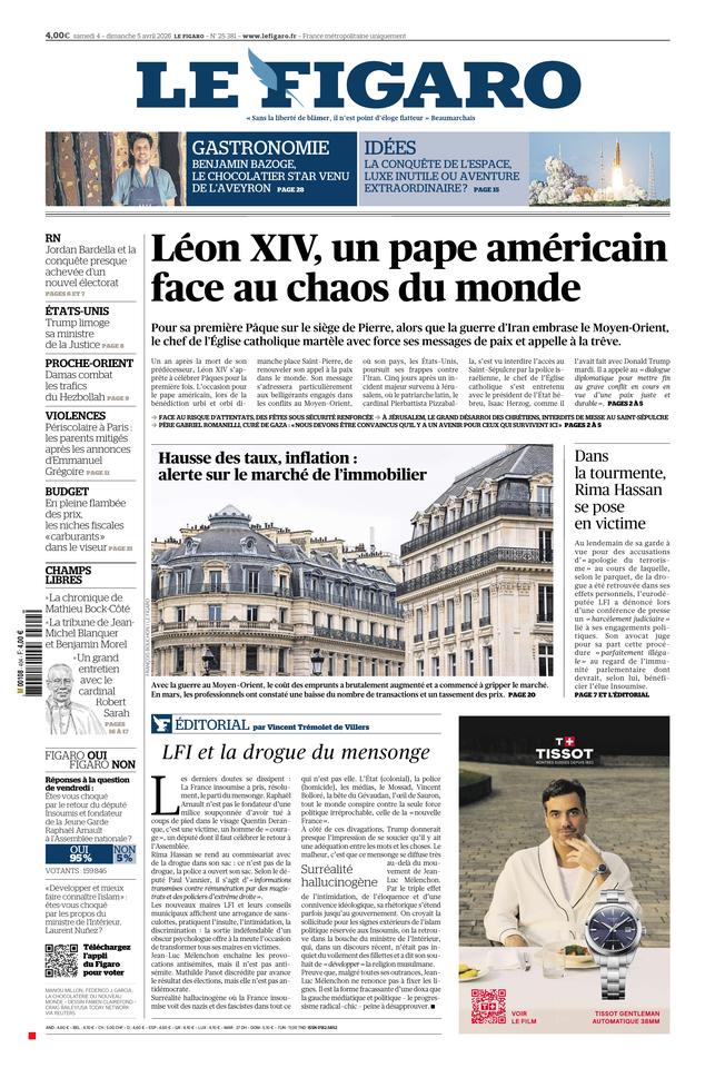 Le Figaro Une du 4 avril 2026