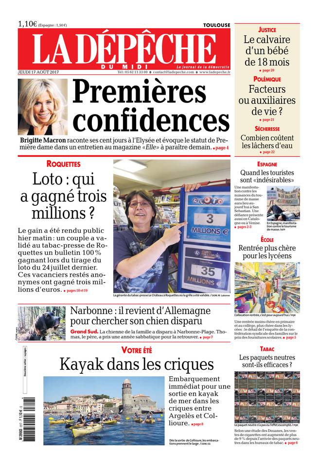 La Dépêche du Midi 17 août 2017 Abonnement à La Dépêche du Midi Pas Cher avec le BOUQUET ePresse.fr
