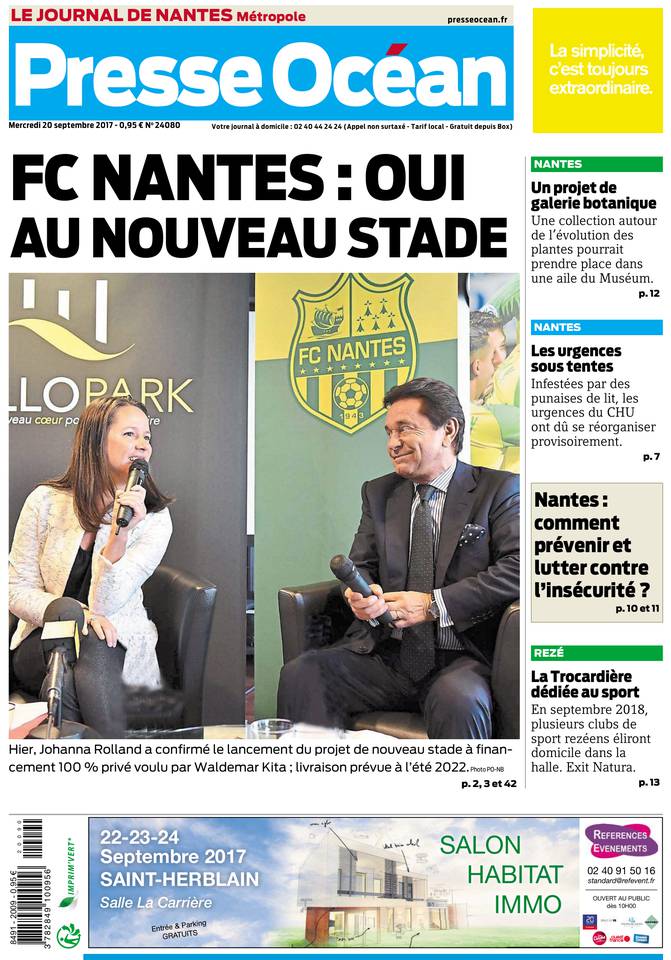 Presse Océan 20 septembre 2017 Presse Océan du 20 septembre 2017