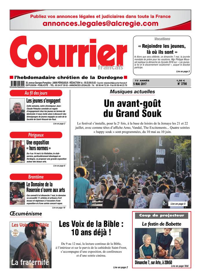 Courrier Français 05 mai 2017 Courrier Français du 05 mai 2017 à télécharger sur iPad